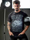 Camiseta Unconventional® Born to be Wild em algodão egípcio preto