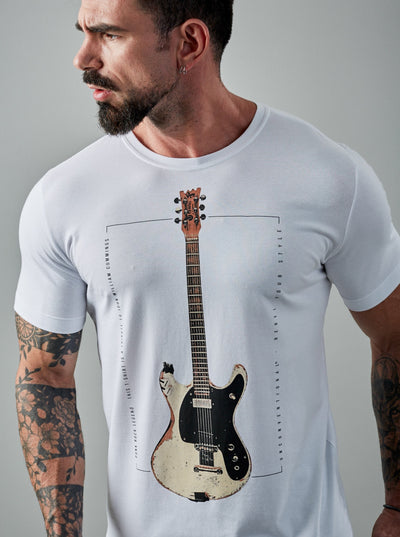 Camiseta Unconventional Punk Legend em Algodão Egípcio Branco