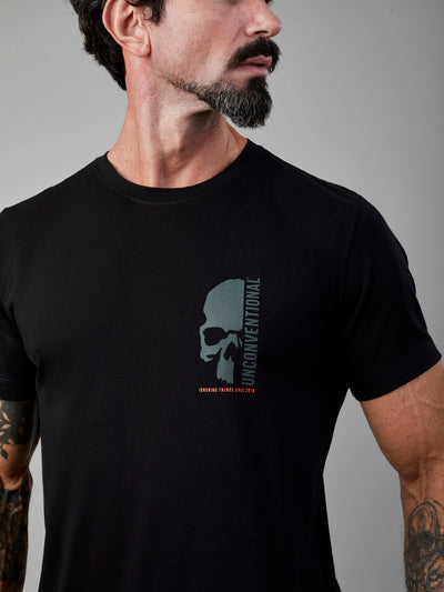 Camiseta Unconventional® Half Face Skull