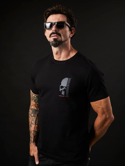 Camiseta Unconventional® Half Face Skull