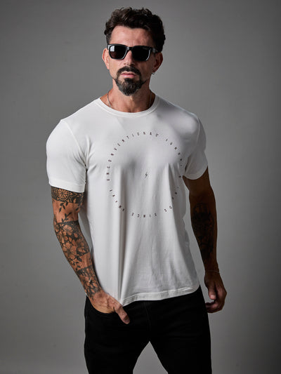 Camiseta Typo Circle Off-White