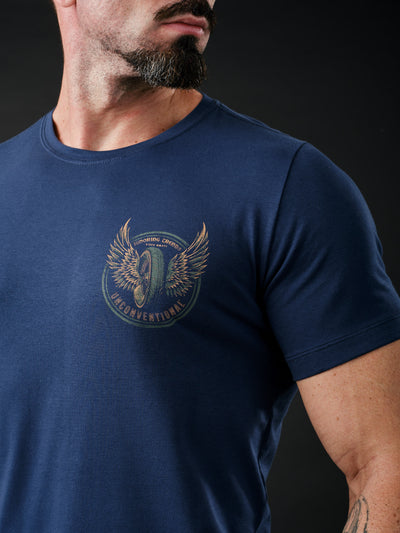 Camiseta Flying Wheel - Blue