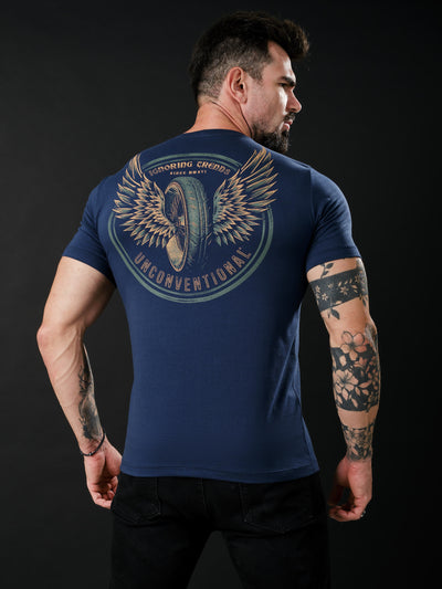 Camiseta Flying Wheel - Blue