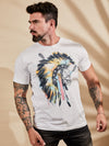 Camiseta Unconventional® Indian Skull em Algodão Egípcio