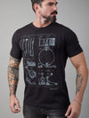 Camiseta Unconventional® Drum Parts em Algodão Egípcio