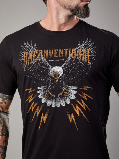 Camiseta Unconventional® Screaming Eagle em Algodão Egípcio
