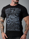 Camiseta Unconventional® Born to be Wild em algodão egípcio preto