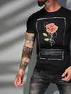 Camiseta Unconventional® Dead Flowers em Algodão Egípcio Preto