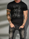 Camiseta Unconventional® Live em Let Live em Algodão Egípcio Preto
