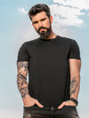 ROCK CLUB, BABY - camiseta masculina all black em algodão egípcio