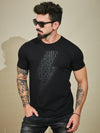 Camiseta Unconventional® Thunderstruck em algodão egípcio preto